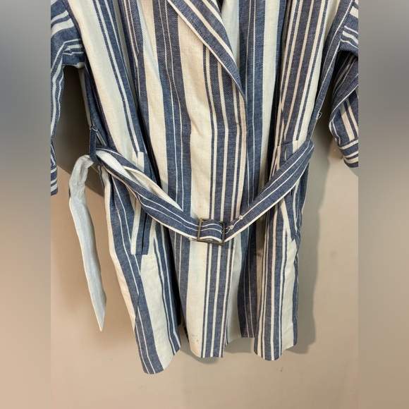 Anthropologie Elevenses North Channel Jacket Blue and White Striped - Picture 7 of 13